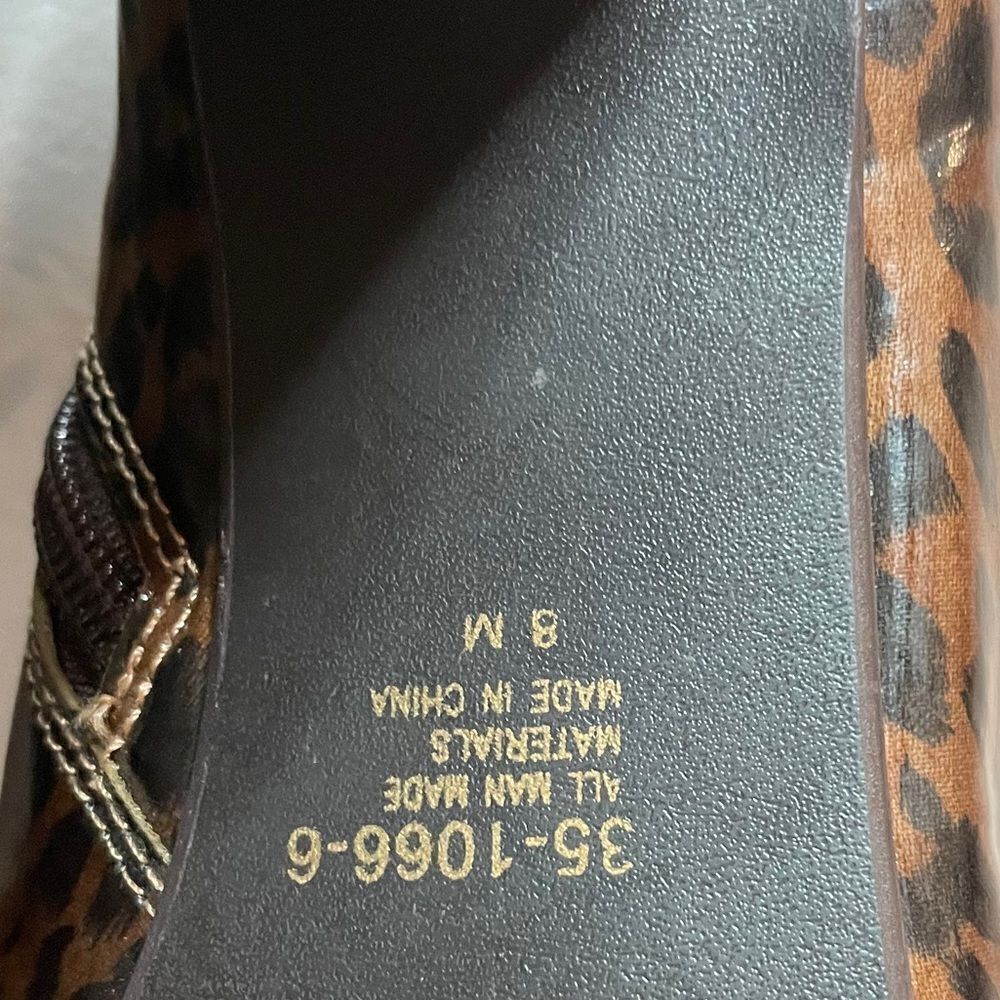 Boston Design Studio Water Resistant Low Heel Leopard Bootie 8 - Picture 8 of 10